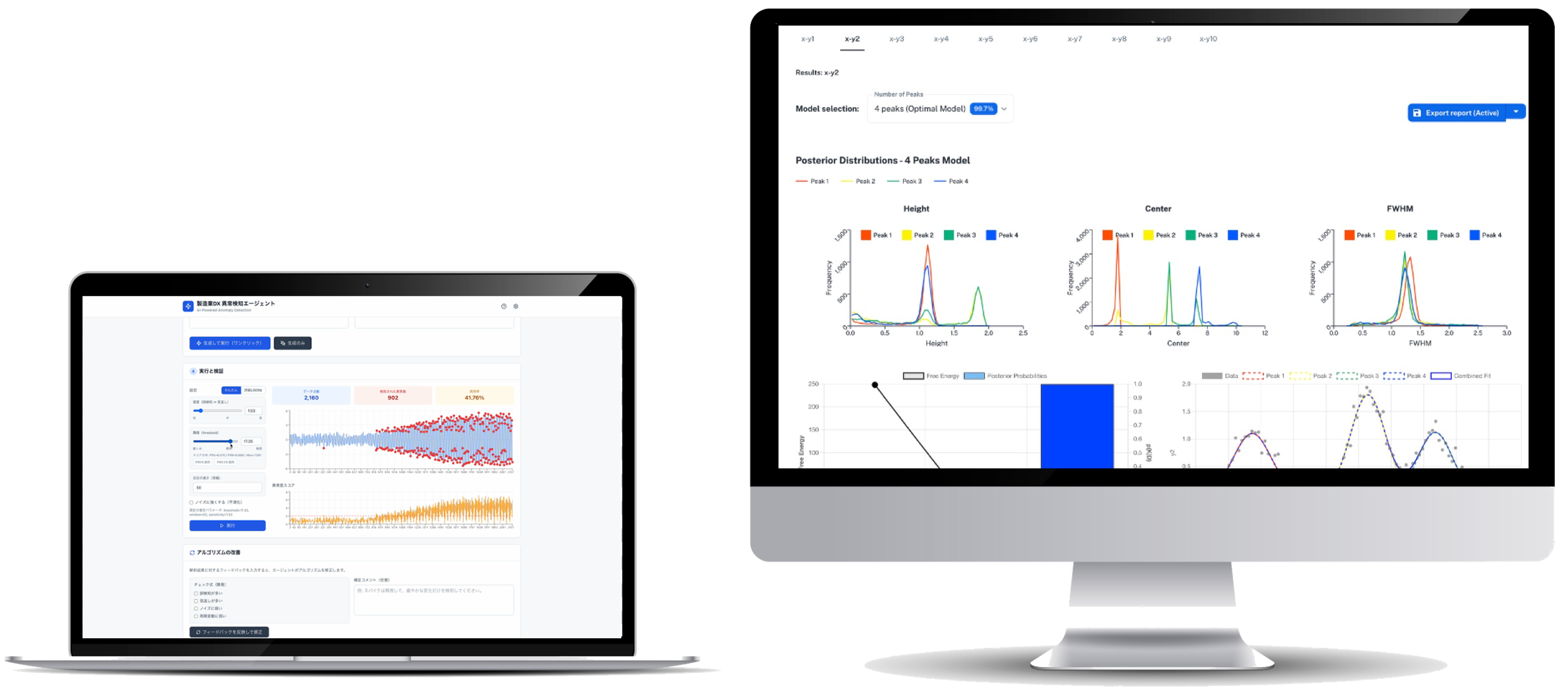 解析ソフトウェアの画面イメージ
