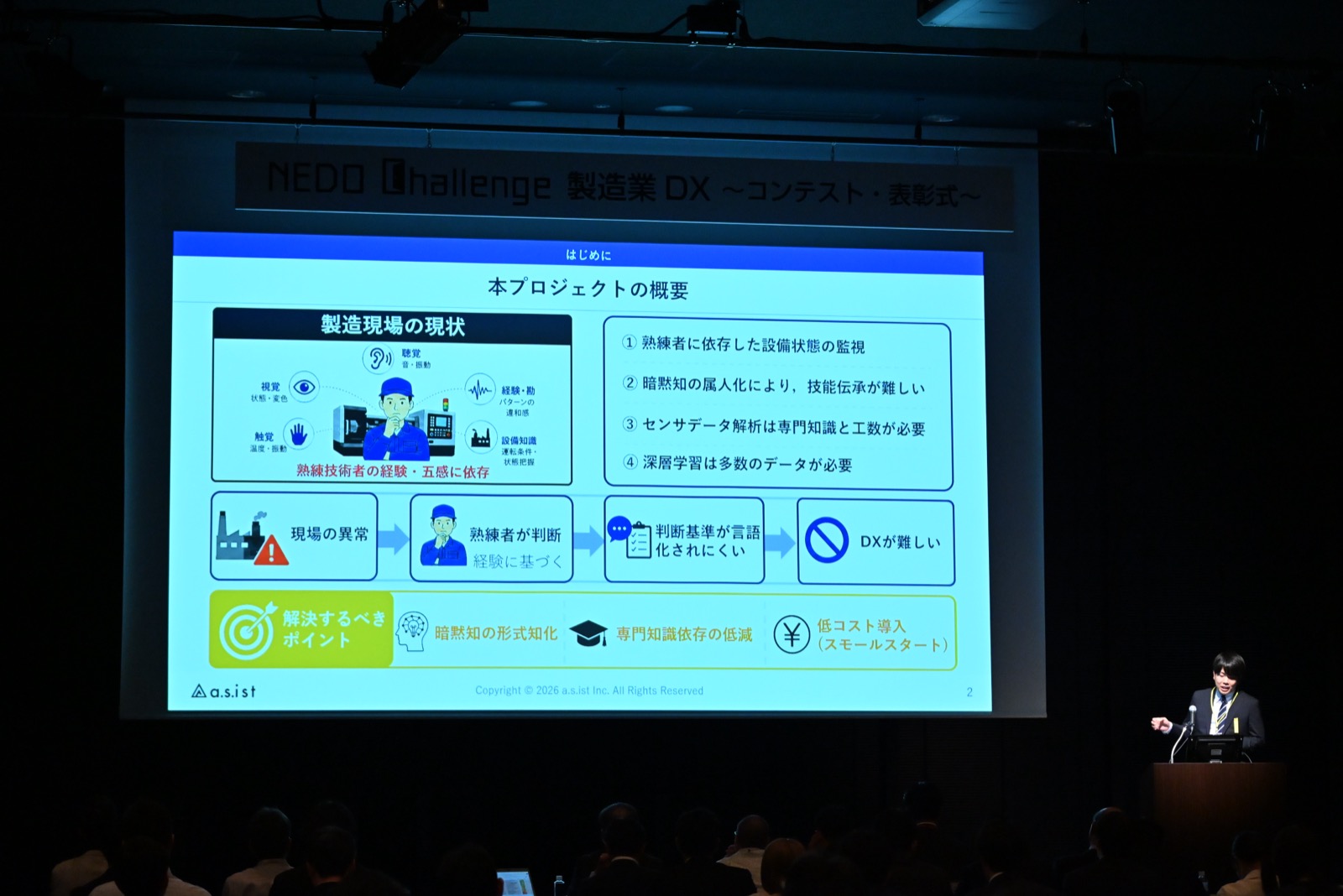 NEDO Challenge 製造業DX コンテストで成果を発表する株式会社a.s.ist